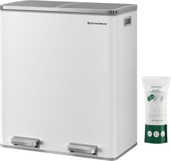 61IO8862SQL._AC_SL1500_.jpg Trash Can 2 x 8 Gallon (2 x 30 L) Garbage Can for Kitchen-Free Shipping