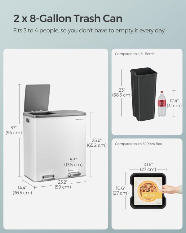 61KahWXcQL._AC_SL1500_.jpg Trash Can 2 x 8 Gallon (2 x 30 L) Garbage Can for Kitchen-Free Shipping