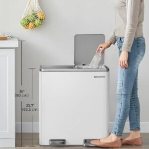 71696We4BZL._AC_SL1500_.jpg Trash Can 2 x 8 Gallon (2 x 30 L) Garbage Can for Kitchen-Free Shipping
