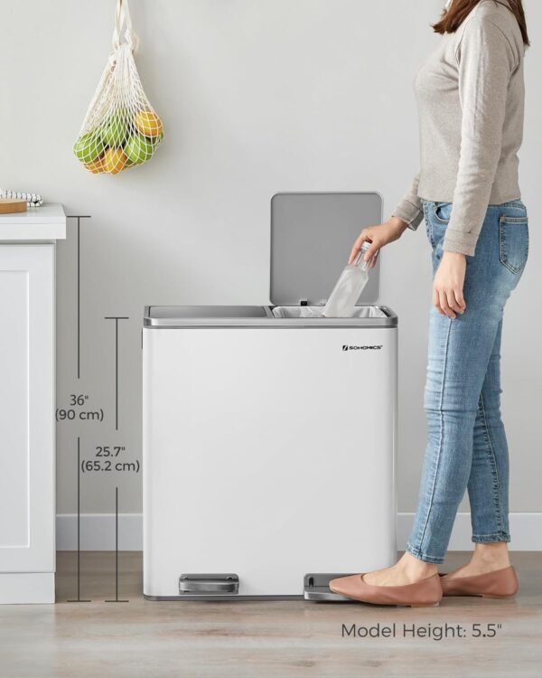 71696We4BZL._AC_SL1500_.jpg Trash Can 2 x 8 Gallon (2 x 30 L) Garbage Can for Kitchen-Free Shipping