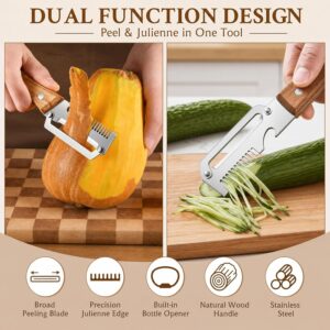 81-ZlXb09OL._AC_SL1500_ 2-Pcs Upgrade Vegetable Peeler and Julienne Peeler Set