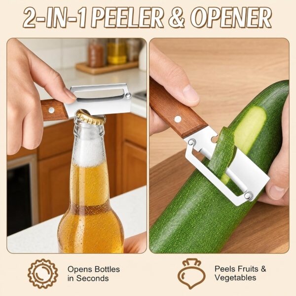 811MhUaiWeL._AC_SL1500_ 2-Pcs Upgrade Vegetable Peeler and Julienne Peeler Set